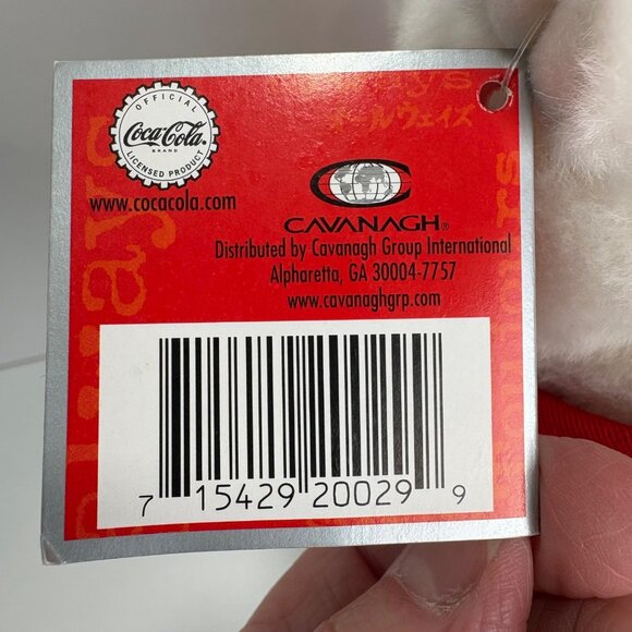 Coca-Cola Polar Bear Plush Red Jacket Hat Bottle Tags - Picture 5 of 13
